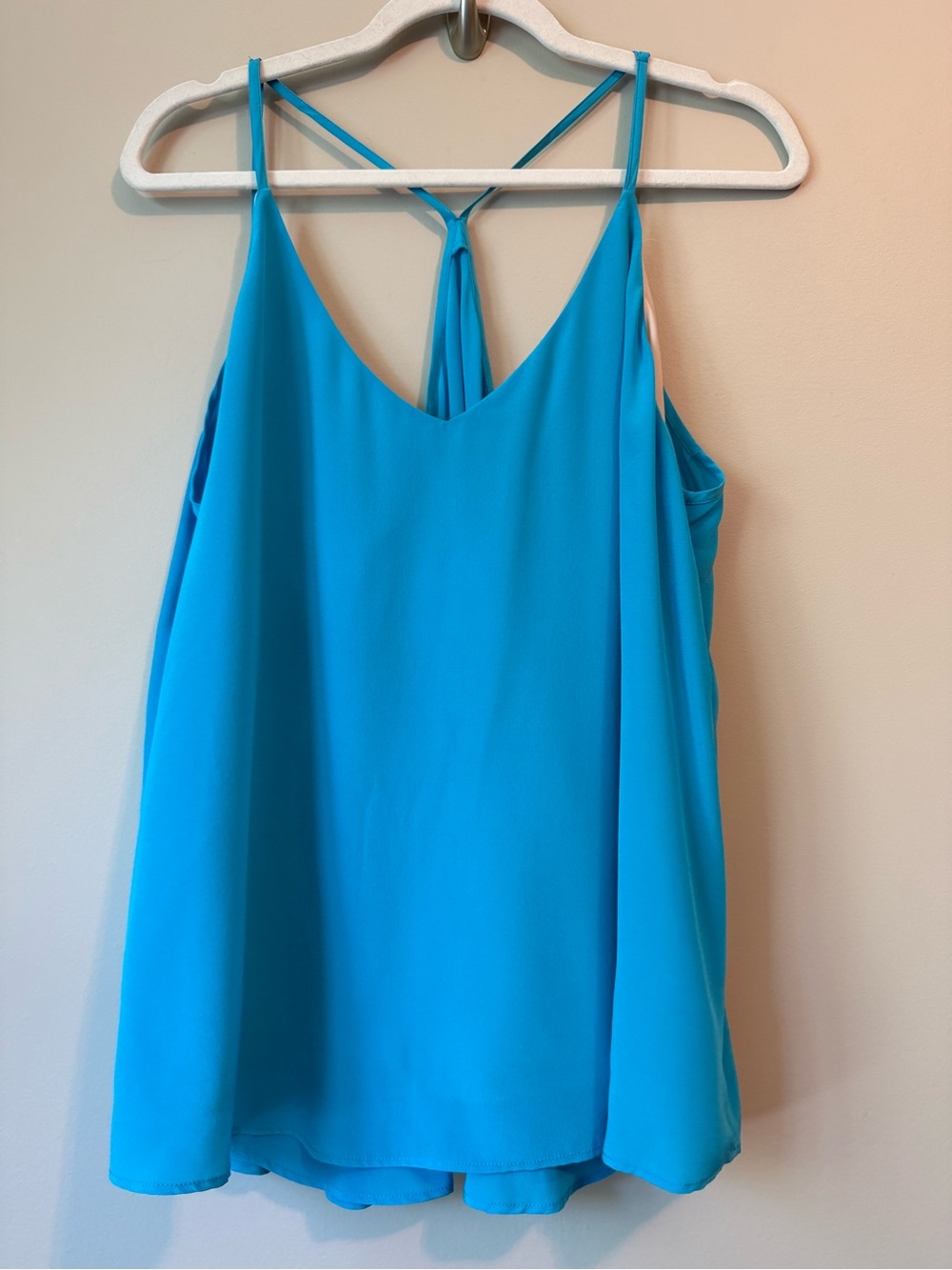 Lavender Brown “Hesper” Silk Camisole Blouse Bright Turquoise Sz M NWT